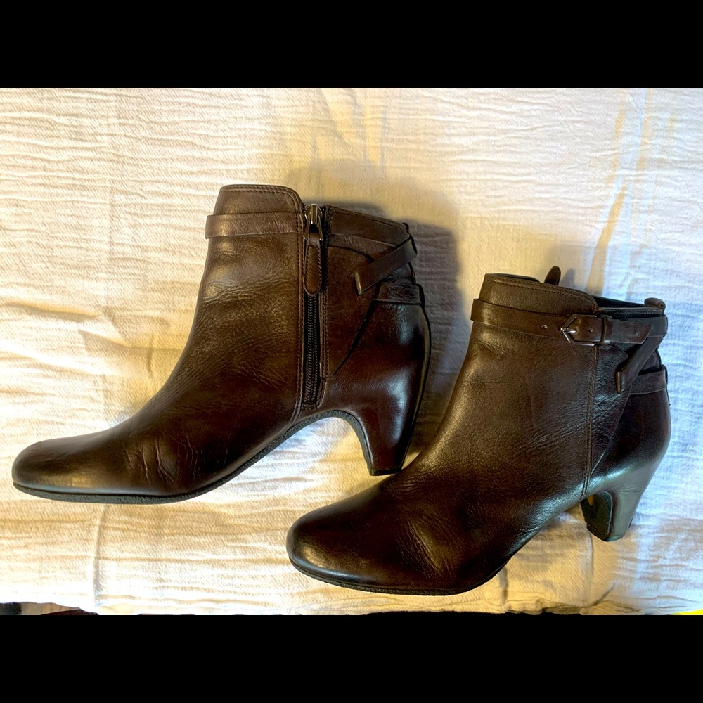 Brown Leather Sam Edelman Ankle Boots